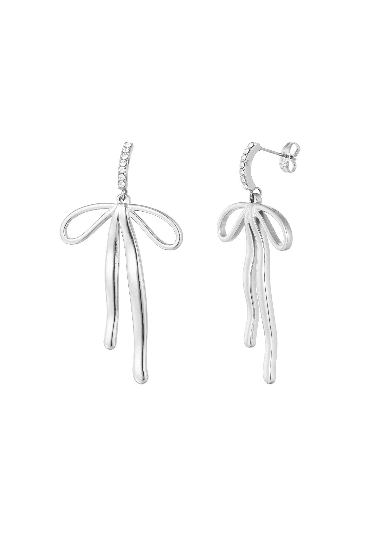 Boucles d'oreilles noeuds et strass Gigi