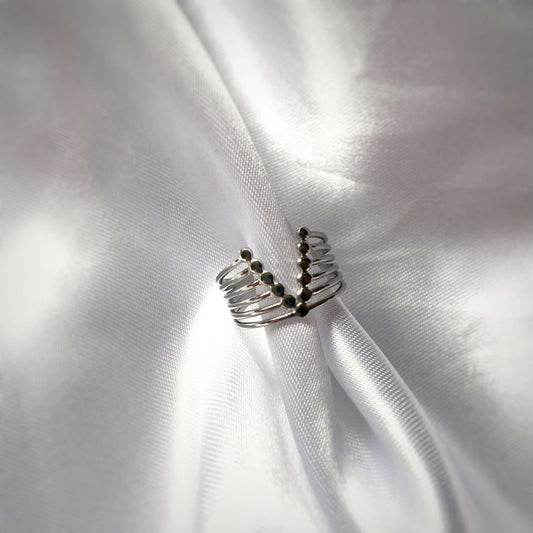 Bague Victory "V" - Doré et Argenté