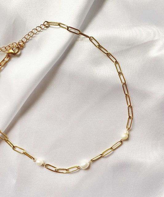 Collier Ally - Perles d'eau douce- Gold et Silver